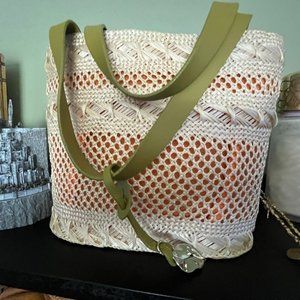 Vintage Straw Mini Tote